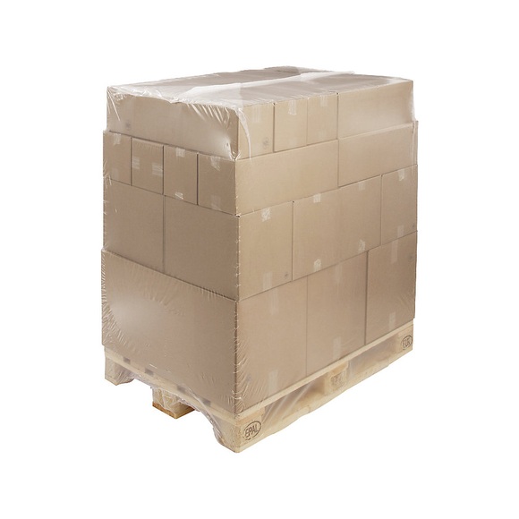 PE-Schrumpf-Haube, Stärke 125 µm, VE 10 Stk, BxTxH 1250 x 850 x 2000 mm, ab 1 VE