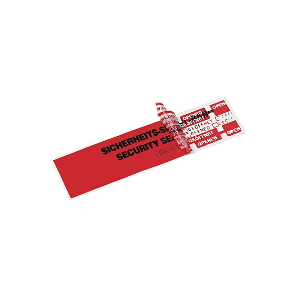 Sicherheitssiegelband, aus PVC, rot, Bandbreite 50 mm