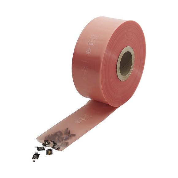 Schlauchfolie, antistatisch, Materialstärke 100 µm, LxB 250 m x 200 mm
