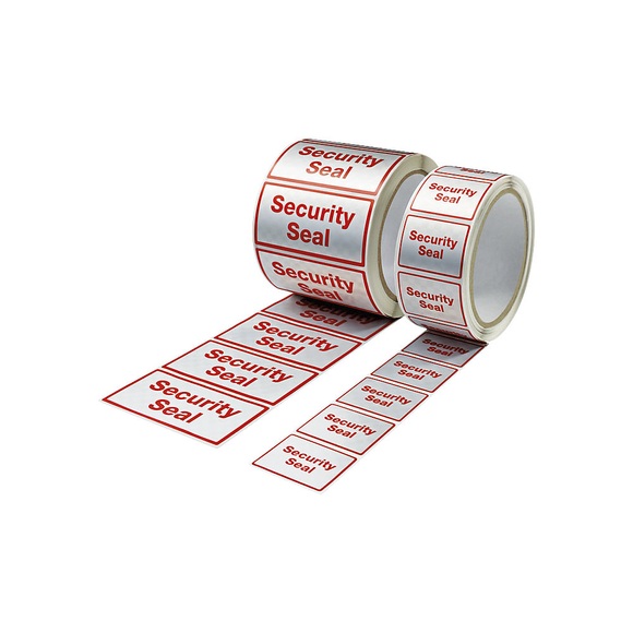 Sicherheitssiegeletiketten aus PET-Folie, 500 Etiketten pro Rolle, LxB 40 x 30 mm