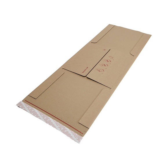 Buchverpackung Variofix flow, Selbstklebeverschluss, braun, LxB 315 x 315 mm, Füllhöhe 0 - 80 mm, ab 20 Stk