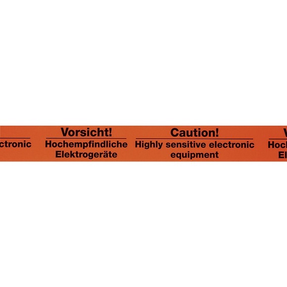 Warn-Klebeband, Aufdruck Vorsicht! Hochempfindliche Elektrogeräte, VE 3 Stk, Bandbreite 50 mm, ab 2 VE