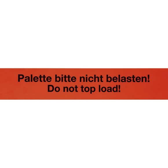 Warn-Klebeband, Aufdruck Palette bitte nicht belasten!, VE 3 Stk, Bandbreite 75 mm