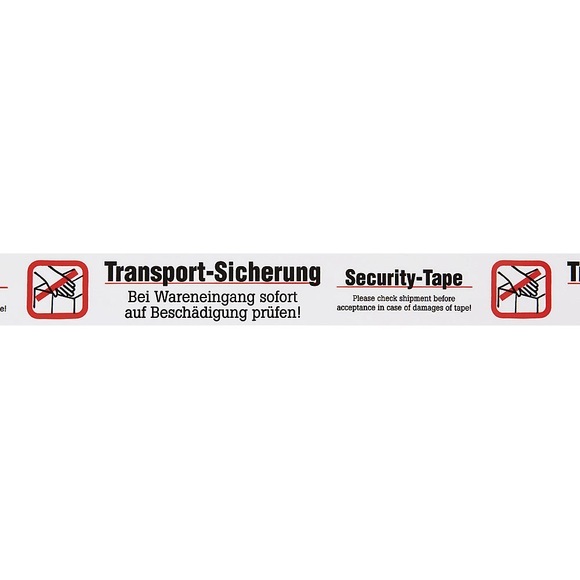 Warn-Klebeband, Aufdruck Transport-Sicherung/Security-Tape, VE 3 Stk, Bandbreite 50 mm, ab 2 VE