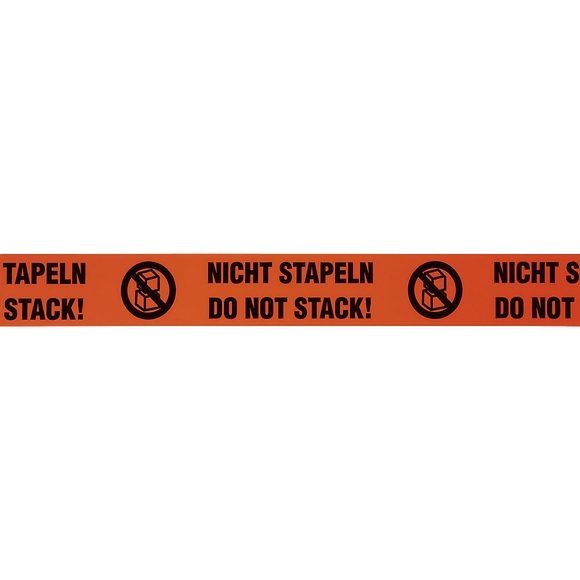 Warn-Klebeband, Aufdruck NICHT STAPELN/DO NOT STACK!, VE 3 Stk, Bandbreite 50 mm, ab 2 VE