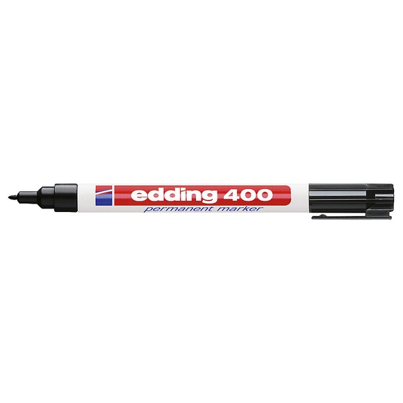 Permanentmarker edding® 400, Strichstärke 1 mm, VE 10 Stk, schwarz