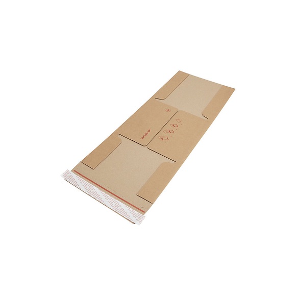 Buchverpackung Variofix flow, Selbstklebeverschluss, braun, LxB 225 x 225 mm, Füllhöhe 0 - 60 mm, ab 30 Stk