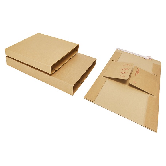 Buchverpackung Variofix flow, Selbstklebeverschluss, braun, LxB 305 x 215 mm, Füllhöhe 10 - 80 mm, ab 20 Stk