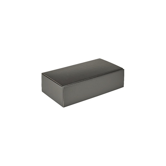 Flaschen-Geschenkkarton mit Struktur, für 2 Flaschen, schwarz, ab 5 Stk