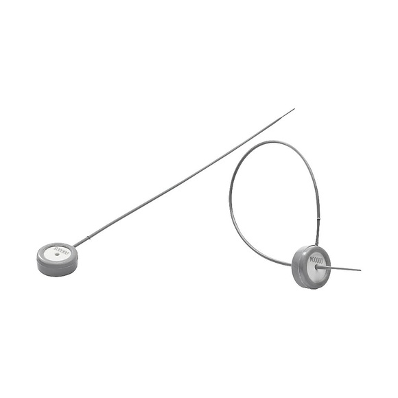 Durchziehplombe mini, Kunststoff, VE 100 Stk, 180 mm, grau, ab 2 VE