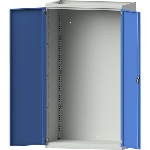 EUROKRAFTpro Schwerlastschrank aus Stahl, Leerschrank - individuell bestücken, lichtgrau/lichtblau