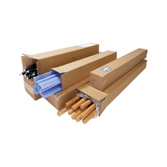 Wellpapp-Faltkartons, braun, LxBxH 128 x 128 x 818 mm, 1-wellig, ab 20 Stk