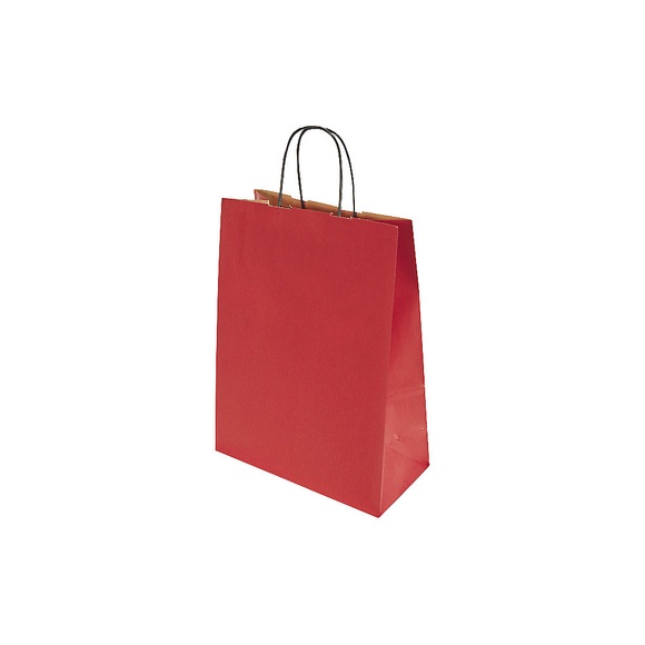 Papiertragetasche, zeitlos, Außen-LxB 310 x 110 mm, VE 150 Stk, rot, 100 g/m²