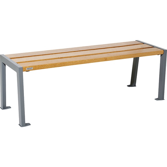 PROCITY Holzsitzbank SILAOS® ohne Rückenlehne, Höhe 437 mm, Länge 1200 mm, schwarz, Eiche-Dekor hell