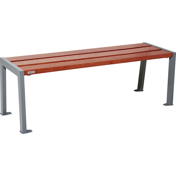 PROCITY Holzsitzbank SILAOS® ohne Rückenlehne, Höhe 437 mm, Länge 1200 mm, schwarz, mahagoni
