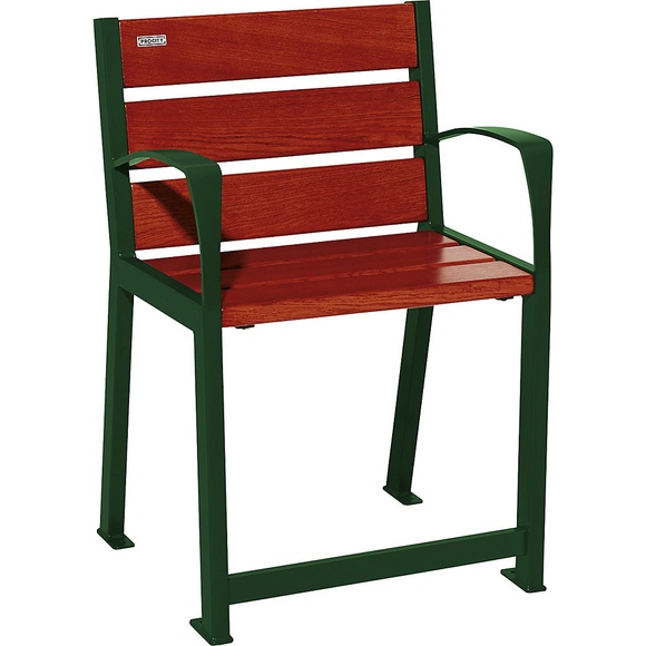 PROCITY Stuhl SILAOS® aus Holz, für Senioren, moosgrün, mahagoni