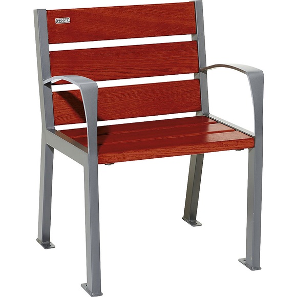 PROCITY Holzstuhl SILAOS®, Sitzhöhe 450 mm, graphitschwarz, mahagoni