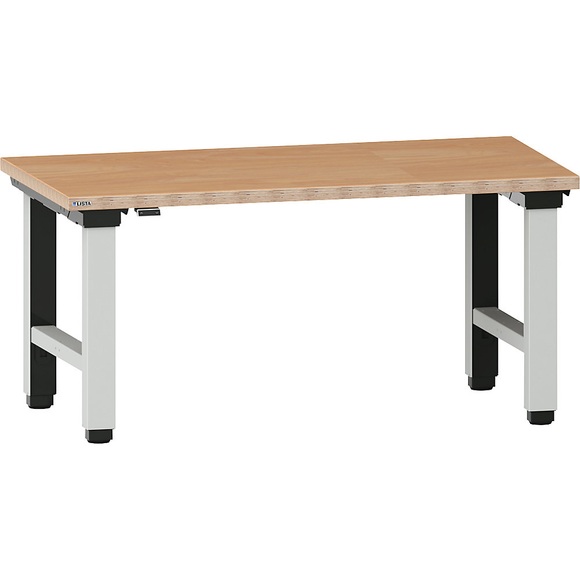 LISTA Elektrisch höhenverstellbare Werkbank, H-Fuß-Gestell, BxT 2000 x 750 mm