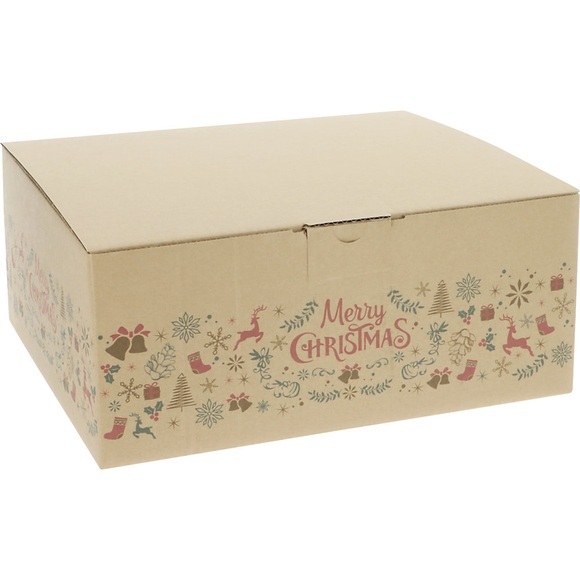 Blitzbox Merry Christmas terra, VE 20 Stk, Innenmaße 344 x 294 x 140 mm