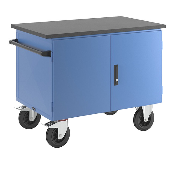EUROKRAFT Premium-Montagewagen Schrank 2-türig Tragfähigkeit 500 kg