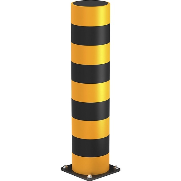 a.m.p.e.r.e Rammschutz-Poller STRONG, Rohrdurchmesser 200 mm, verkehrsgelb, Höhe 600 mm