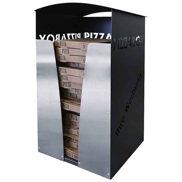 Abfallsammler für Pizzakartons, HxBxT 1040 x 503 x 504 mm, Stahlblech