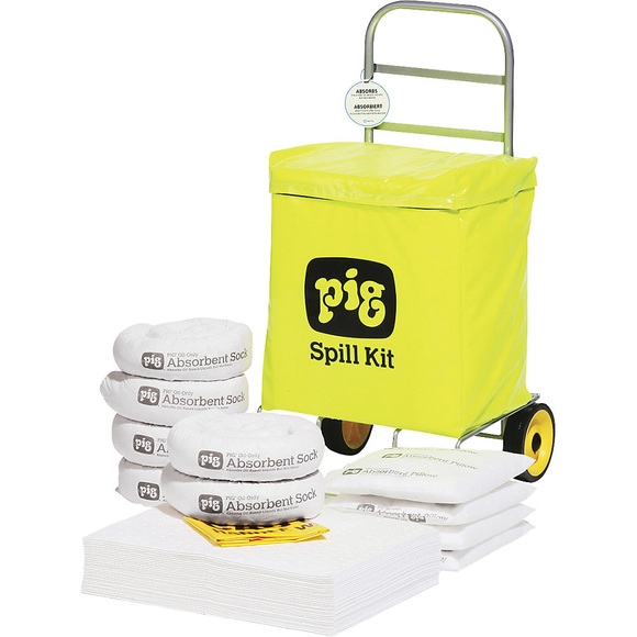 PIG Notfall-Kit in Trolley-Wagen, Ausführung Öl, absorbiert 54,3 l