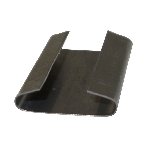 Verschlusshülsen für Stahlband, Länge 27 mm Breite 13 mm, aus Metall, VE 1000 Stk