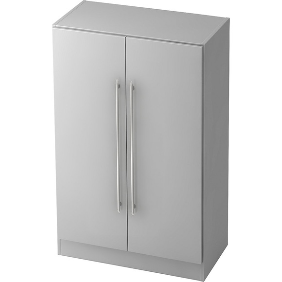 Aktenschrank Höhe 1270 mm, 2 Fachböden lichtgrau