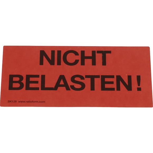 Warnetiketten, Aufdruck Nicht belasten!, VE 1000 Stk, LxB 145 x 70 mm