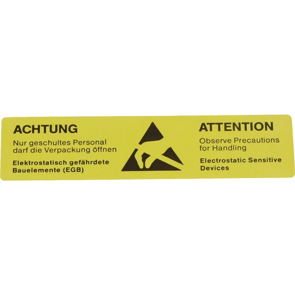 Warnetiketten, Aufdruck Elektrostatisch gefährdet, ablösbar, VE 1000 Stk, LxB 52 x 13 mm