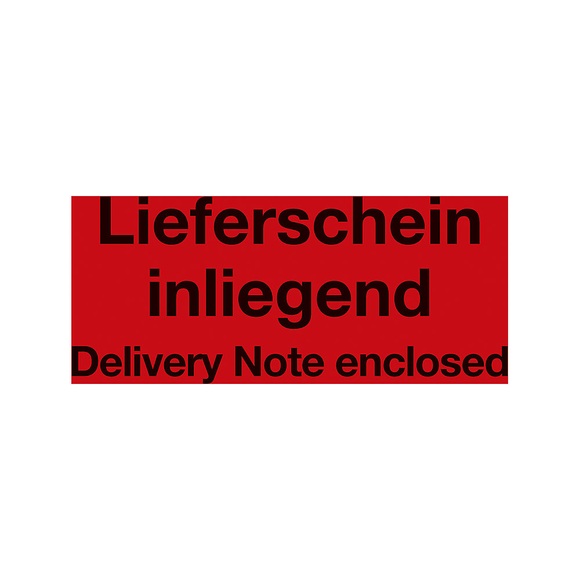 Warnetiketten, Aufdruck Lieferschein inliegend, VE 1000 Stk, LxB 80 x 40 mm