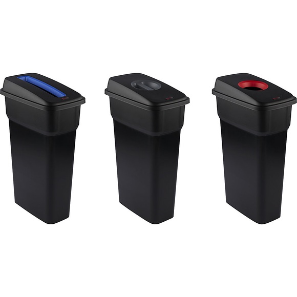 rothopro Wertstoffsammler SELECTO 3er-Set, Volumen 3 x 55 l, schwarz