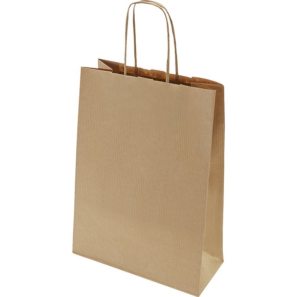 Papiertragetasche FRESH, braun, LxBxH 250 x 180 x 80 mm, 100 g/m², VE 300 Stk