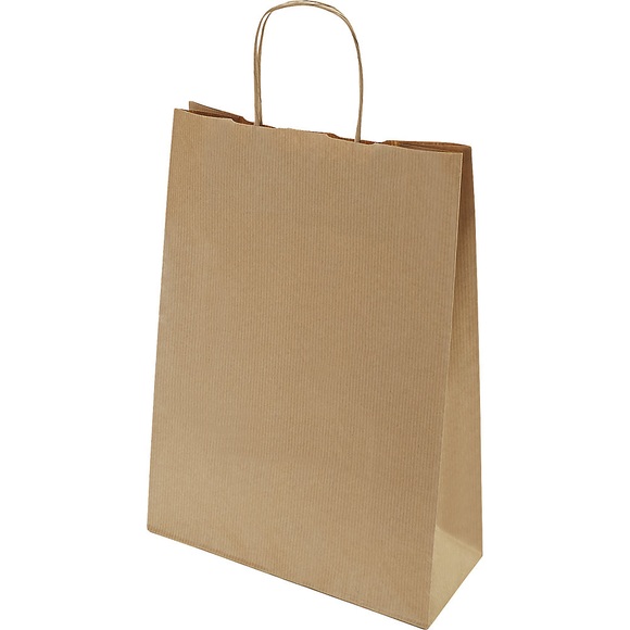 Papiertragetasche FRESH, braun, LxBxH 320 x 230 x 100 mm, 100 g/m², VE 250 Stk