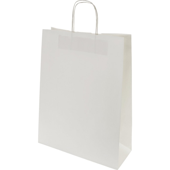 Papiertragetasche FRESH, weiß, LxBxH 425 x 320 x 130 mm, 100 g/m², VE 250 Stk