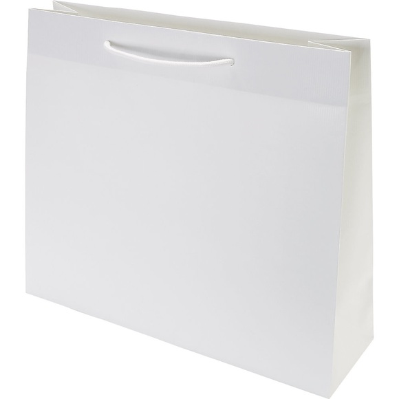 Papiertragetasche CLASSIC, weiß, LxBxH 370 x 420 x 130 mm, VE 100 Stk