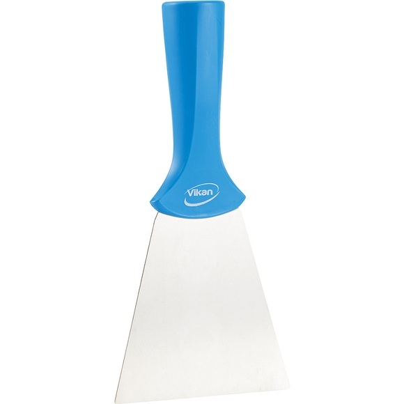 Vikan Schaber, Stielmodell, mit Edelstahlblatt, VE 10 Stk, blau