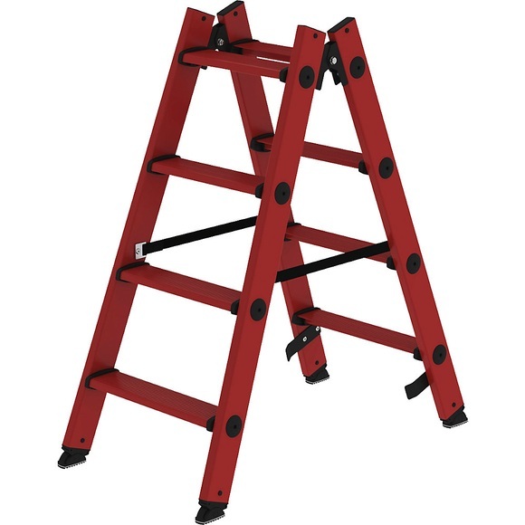 Kunststoffleiter, mit GFK-Stufen, 2 x 4 Stufen