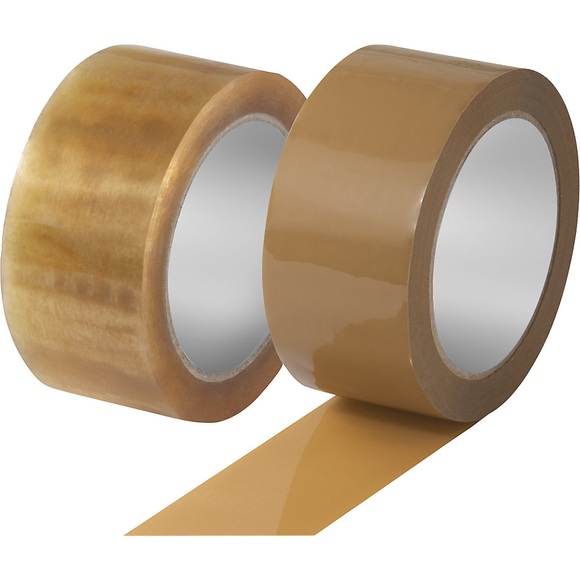 PP-Packband Low-Noise, Naturkautschuk, VE 6 Rollen, braun, Bandbreite 50 mm, ab 2 VE