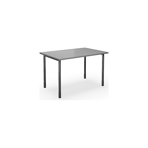 Mehrzwecktisch DUO-C, gerade Platte, BxT 1200 x 800 mm, lichtgrau, schwarz