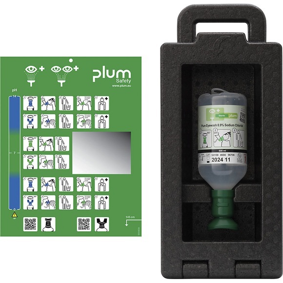 iBox Wandbox mit Sichtfenster und Tragegriff, 1 x 500 ml 0,9 % NaCl, staubdicht