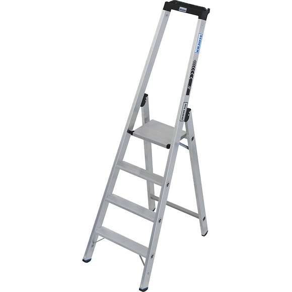 KRAUSE Schwerlast-Stehleiter, einseitig begehbar, bis 225 kg, 4 Stufen inkl. Plattform