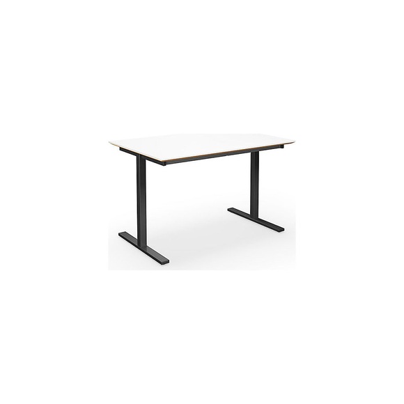 Mehrzwecktisch DUO-T Trend, gerade Platte, BxT 1200 x 800 mm, weiß, schwarz