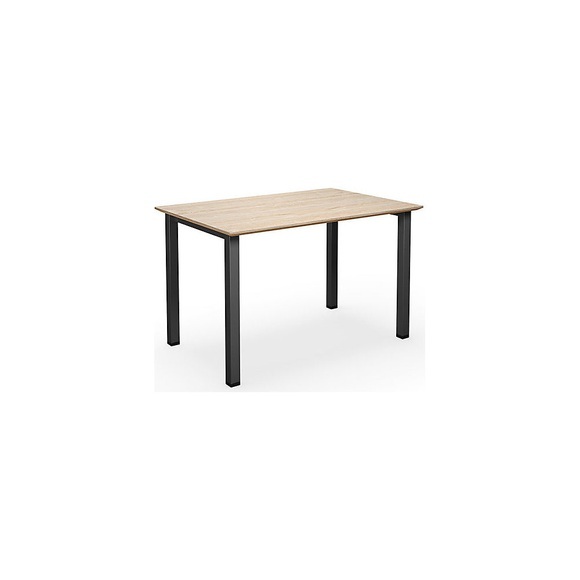 Mehrzwecktisch DUO-U Trend, gerade Platte, BxT 1200 x 800 mm, Eiche, schwarz