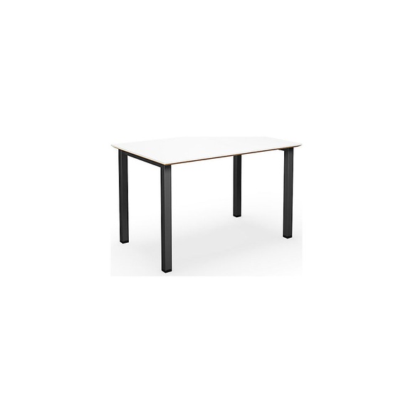 Mehrzwecktisch DUO-U Trend, gerade Platte, BxT 1200 x 800 mm, weiß, schwarz