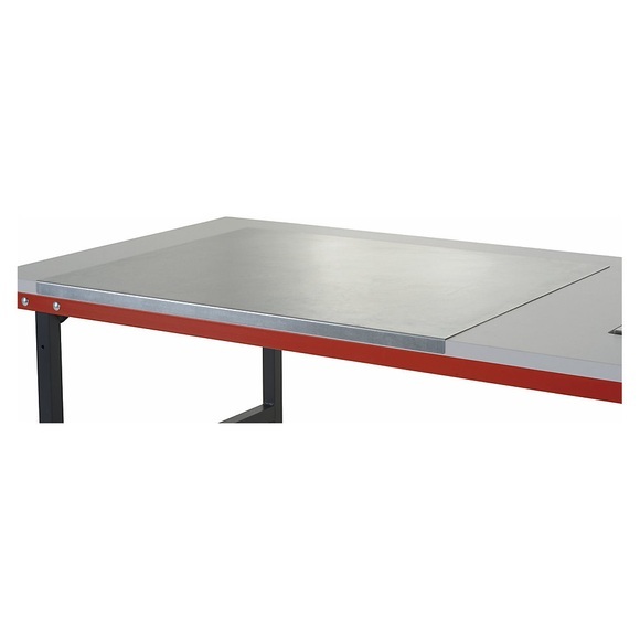 Edelstahlauflage, BxT 1000 x 800 mm, silbergrau