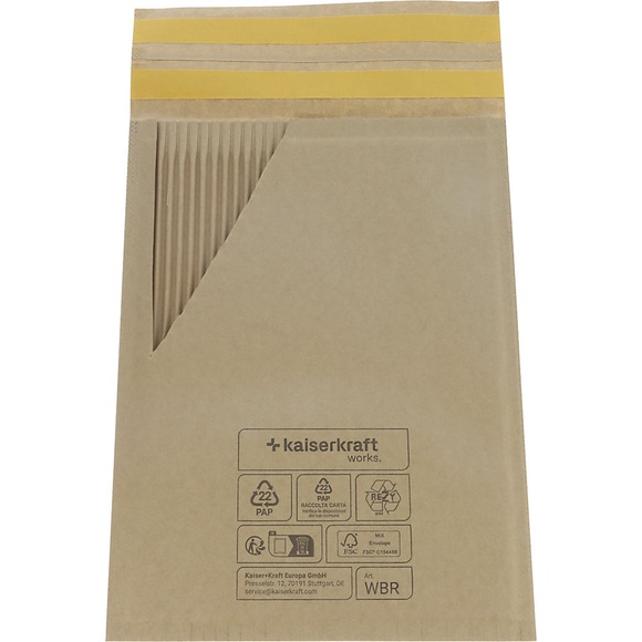 Versandtasche Wavebag? Return terra, retourengeeignet aus Papier, VE 75 Stk, LxB 255 x 382,5 mm