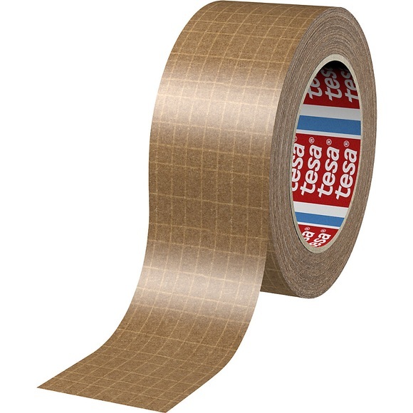 Papier-Packband, tesa® 60013, glasfaserverstärkt, VE 36 Rollen, braun, Bandbreite 50 mm, ab 3 VE