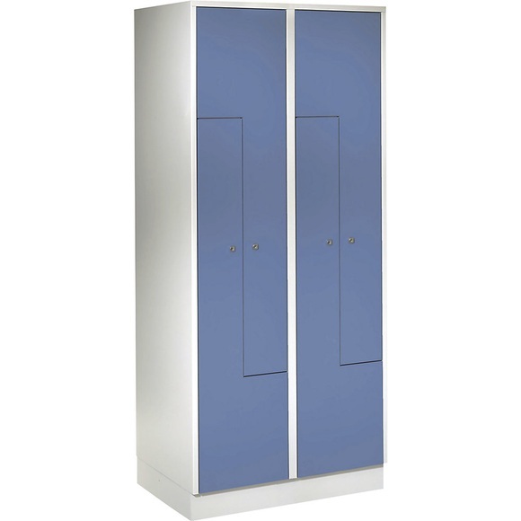 Wolf Stahlspind, Z-Schrank 4 Abteile Türen taubenblau